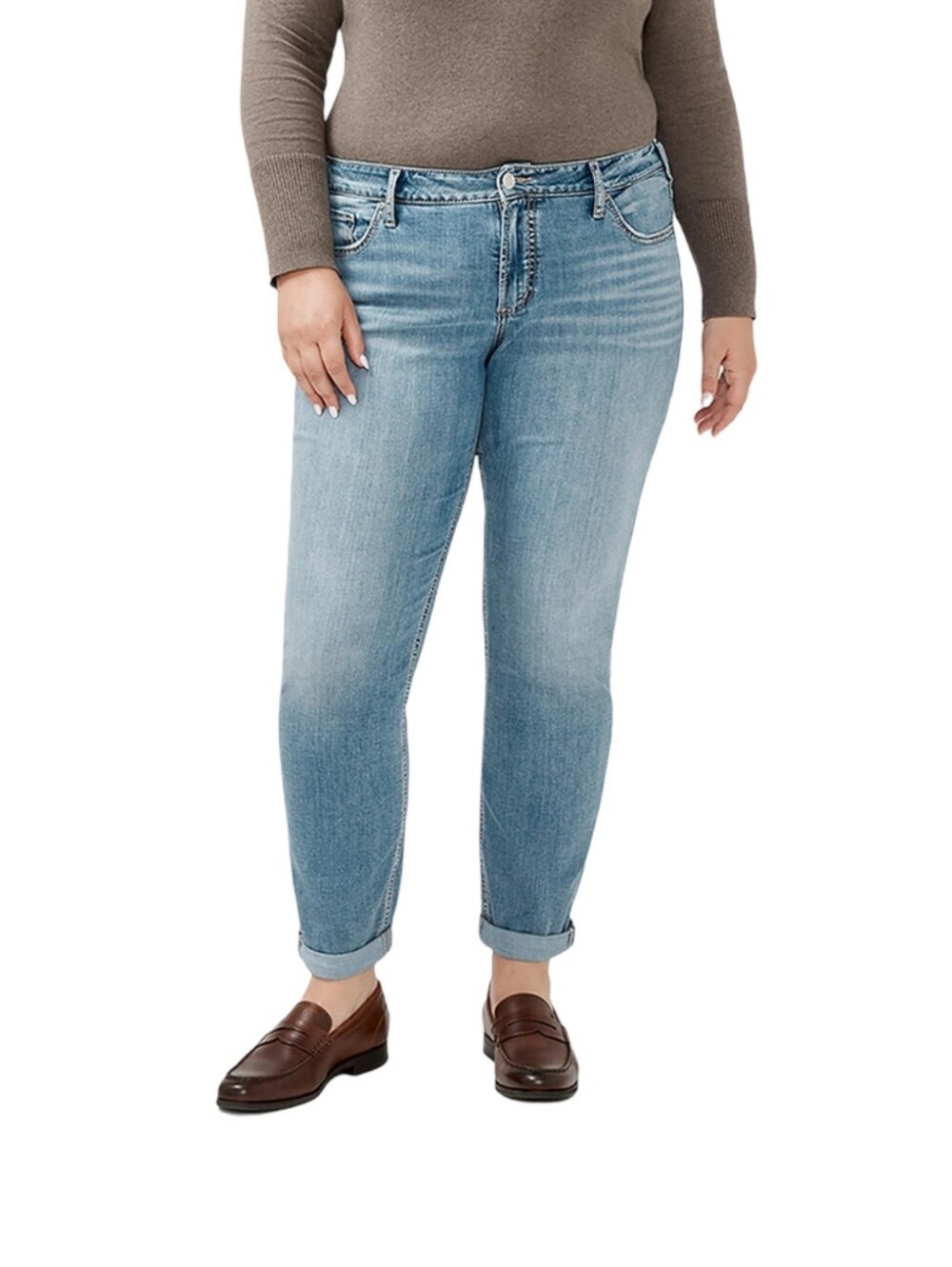 Lane Bryant Light Blue Boyfriend Lightly Distressed Stretch Comfy Jeans Plus 22